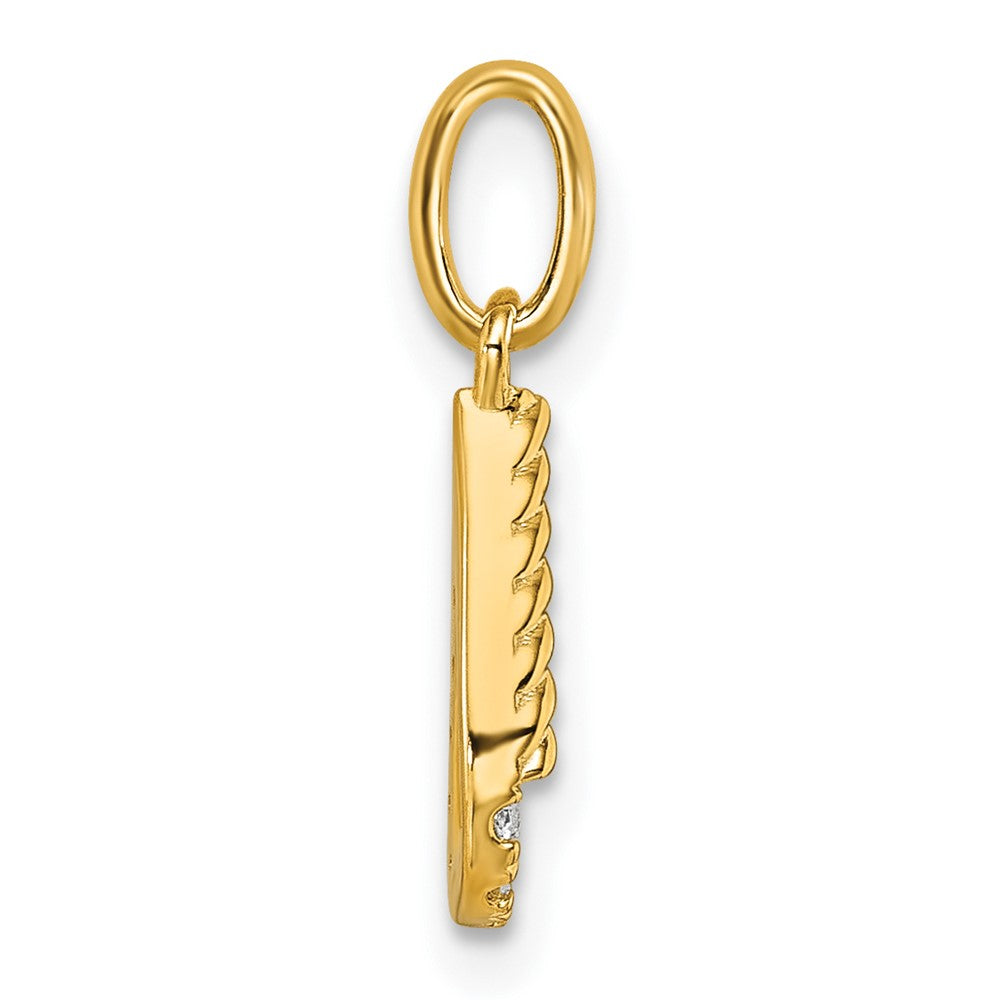 Twisted .10 ct. Diamond Initial U Charm - WBC