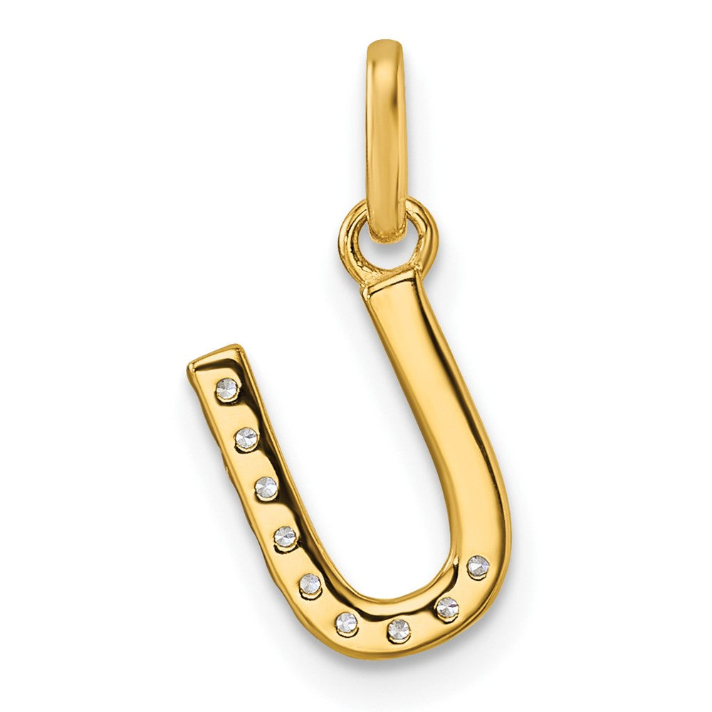Twisted .10 ct. Diamond Initial U Charm - WBC