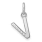 Twisted .05 ct. Diamond Initial V Charm - WBC