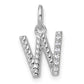 Twisted .05 ct. Diamond Initial W Charm - WBC