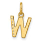 Twisted .05 ct. Diamond Initial W Charm - WBC