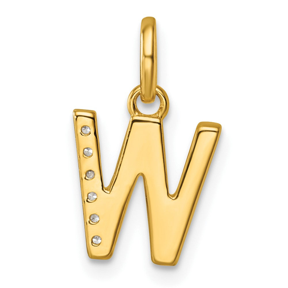 Twisted .05 ct. Diamond Initial W Charm - WBC
