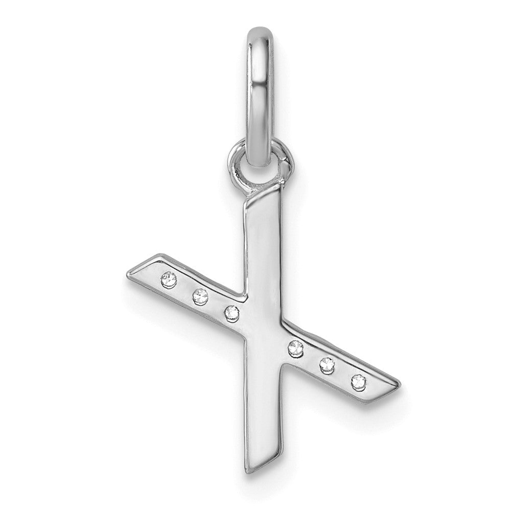 Twisted .05 ct. Diamond Initial X Charm - WBC