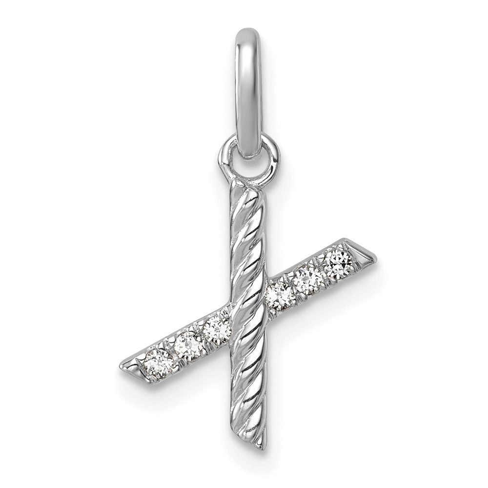Twisted .05 ct. Diamond Initial X Charm - WBC