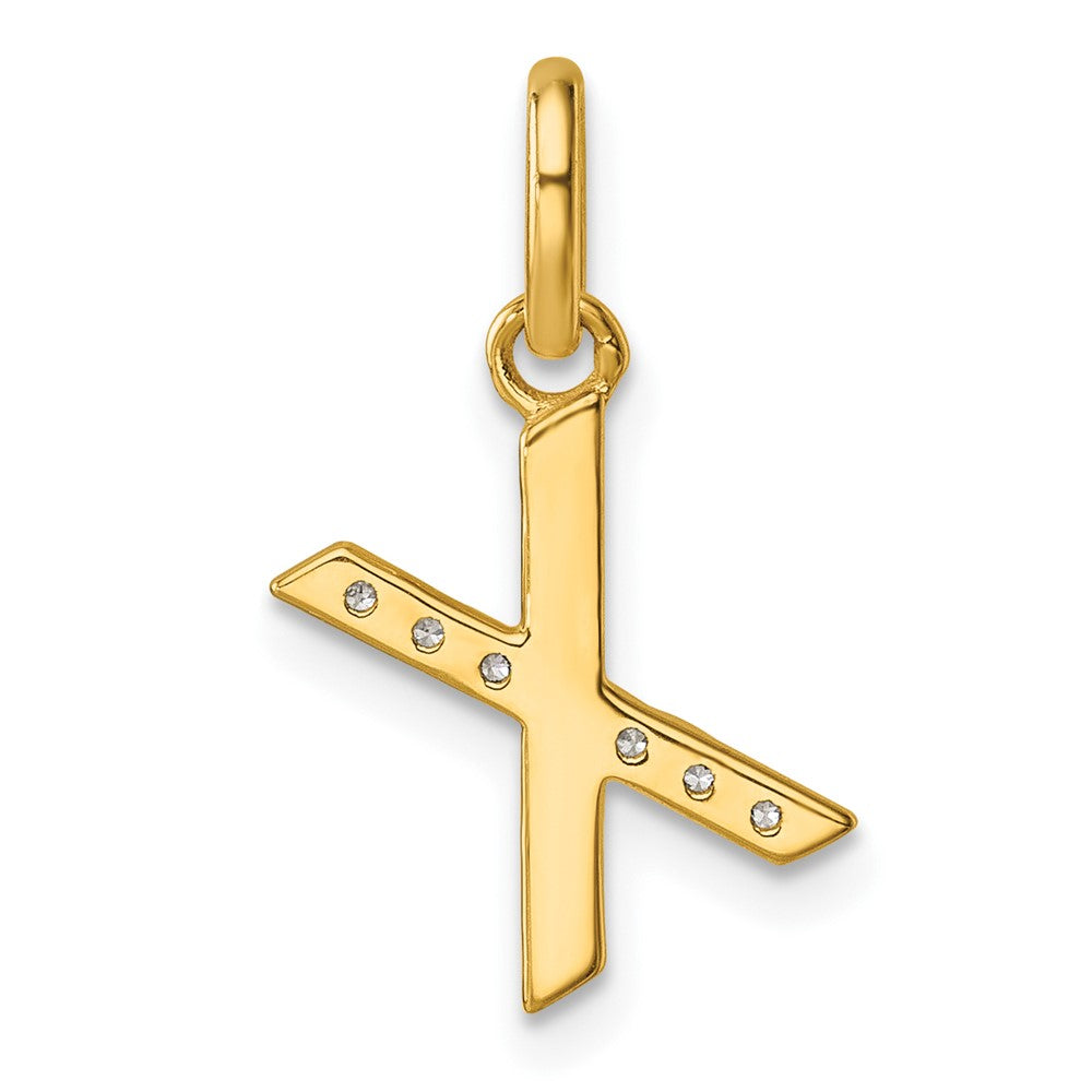 Twisted .05 ct. Diamond Initial X Charm - WBC