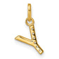 Twisted .05 ct. Diamond Initial Y Charm - WBC