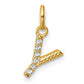 Twisted .05 ct. Diamond Initial Y Charm - WBC
