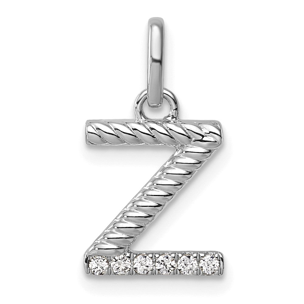 Twisted .05 ct. Diamond Initial Z Charm - WBC