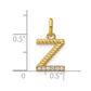 Twisted .05 ct. Diamond Initial Z Charm - WBC