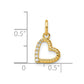 Polished Diamond Twisted Heart Pendant - WBC