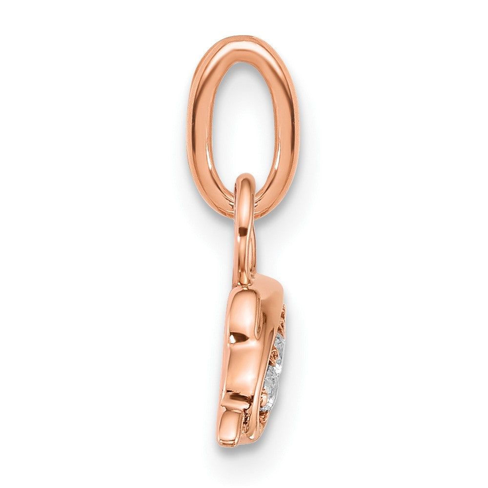 Polished Diamond Dolphin Charm - WBC