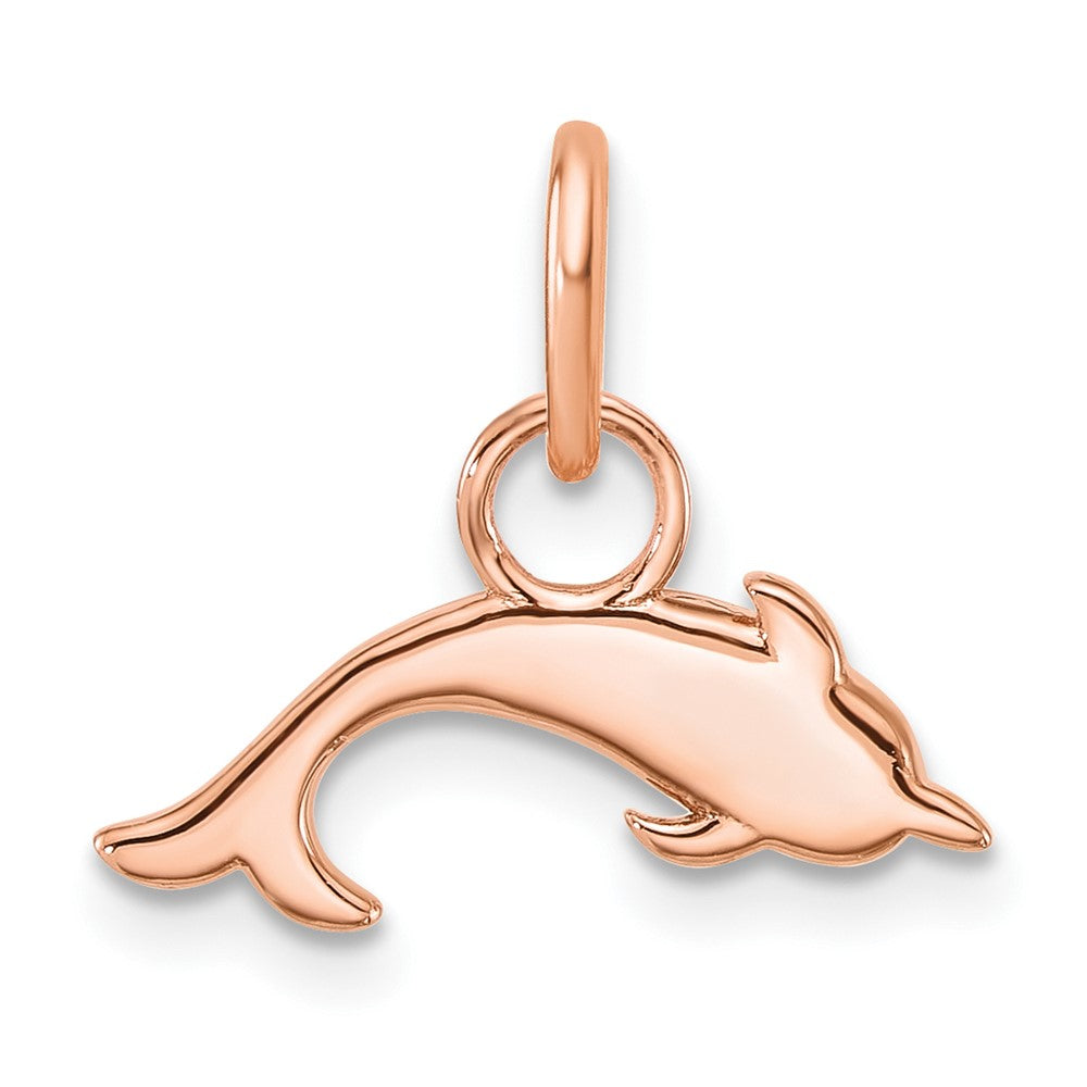 Polished Diamond Dolphin Charm - WBC