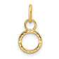 Polished 1/10 carat Diamond Open Circle Charm - WBC