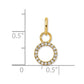 Polished 1/10 carat Diamond Open Circle Charm - WBC