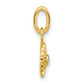Polished and Grooved Diamond Circle Charm - WBC