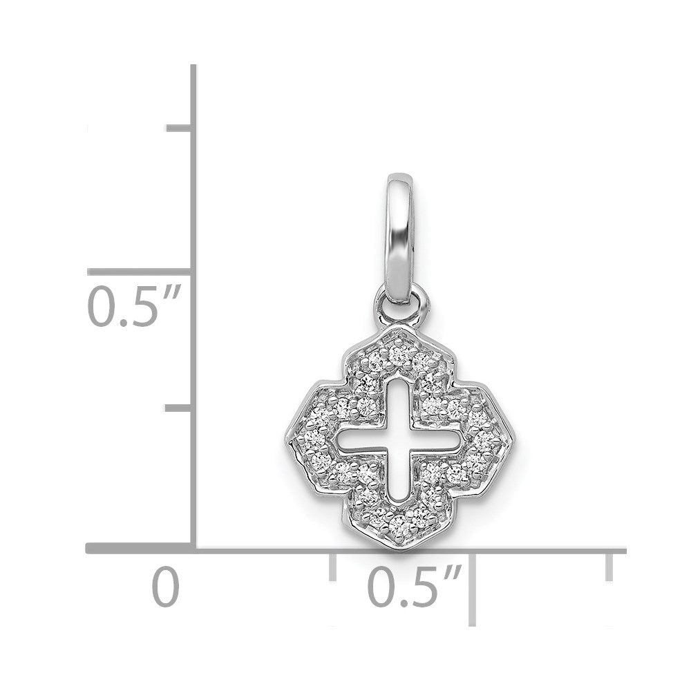 1/10 carat Diamond Fancy Cross Pendant - WBC