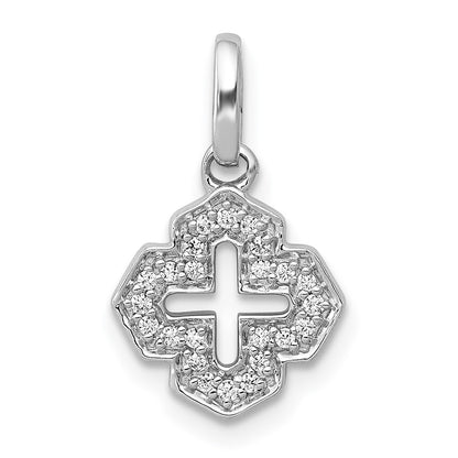 1/10 carat Diamond Fancy Cross Pendant - WBC
