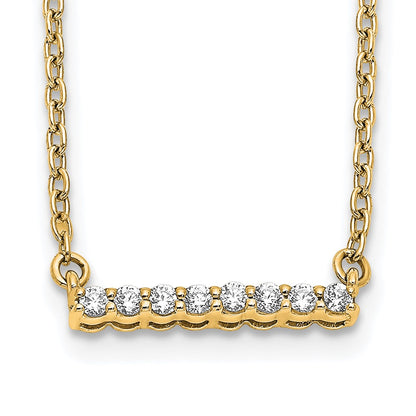 Polished 1/10 carat Diamond Bar Necklace - WBC