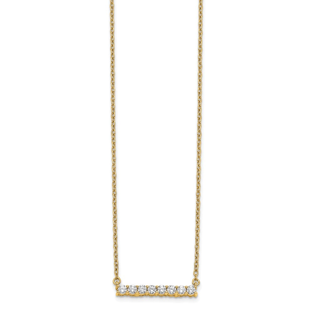 Polished 1/3 carat Diamond Bar Necklace - WBC