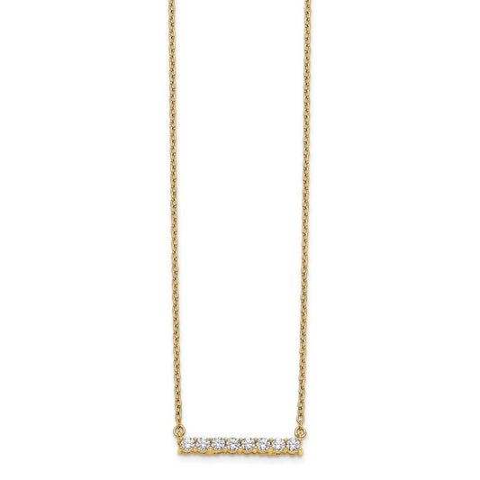 Polished 1/3 carat Diamond Bar Necklace - WBC