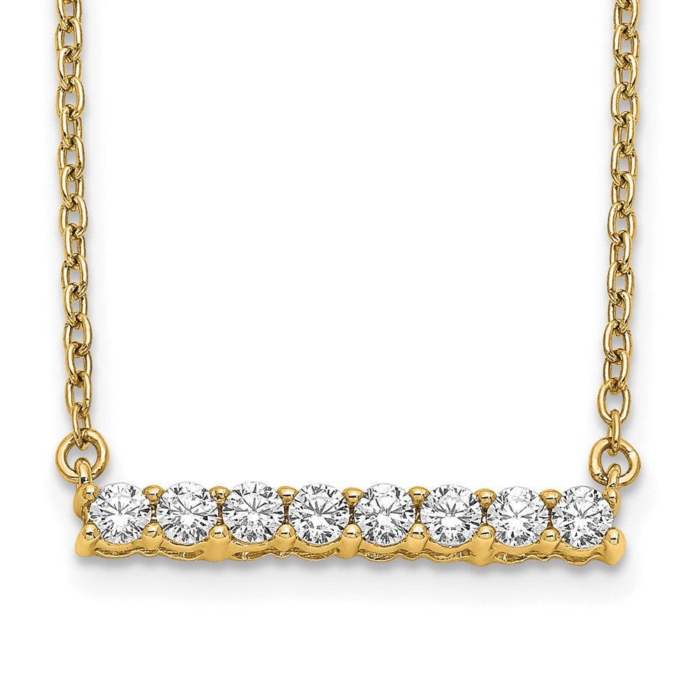 Polished 1/3 carat Diamond Bar Necklace - WBC