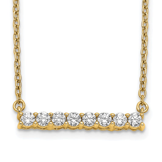 Polished 1/3 carat Diamond Bar Necklace - WBC