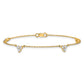 Complete 5/8 carat Diamond 3-Stone Cluster 4-Station Bracelet - WBC