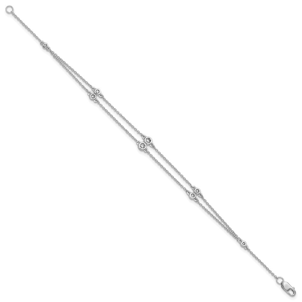 Complete 1/4 carat Diamond Multi-Station Double Strand Bracelet - WBC