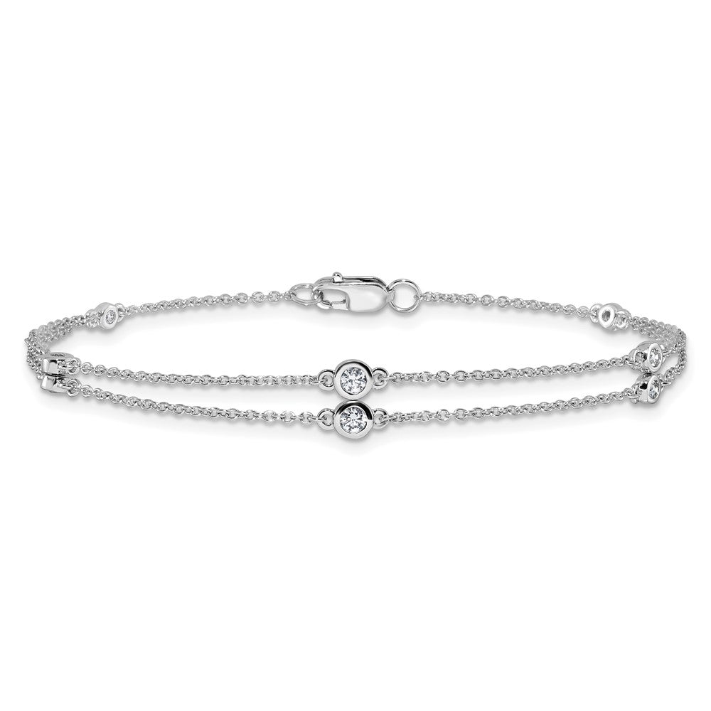 Complete 1/4 carat Diamond Multi-Station Double Strand Bracelet - WBC