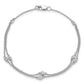 Complete 1/4 carat Diamond Multi-Station Double Strand Bracelet - WBC