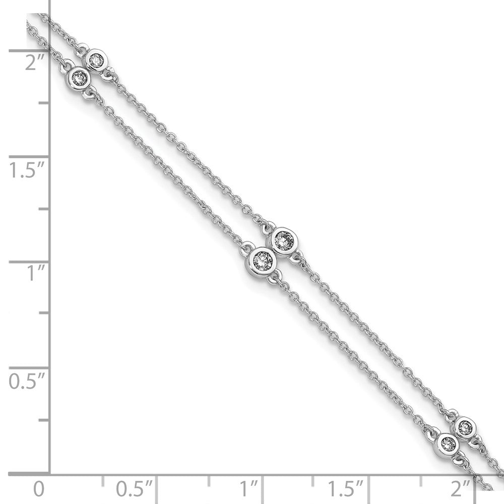 Complete 1/4 carat Diamond Multi-Station Double Strand Bracelet - WBC