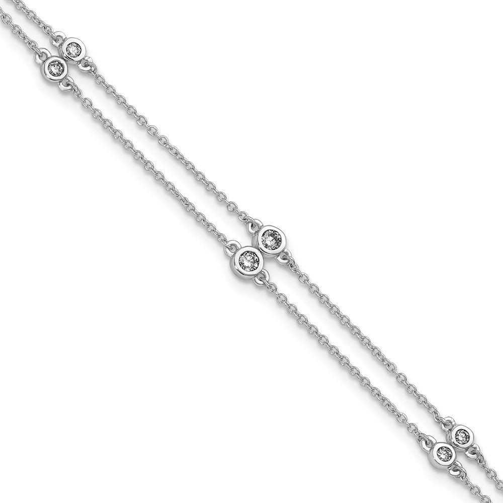 Complete 1/4 carat Diamond Multi-Station Double Strand Bracelet - WBC