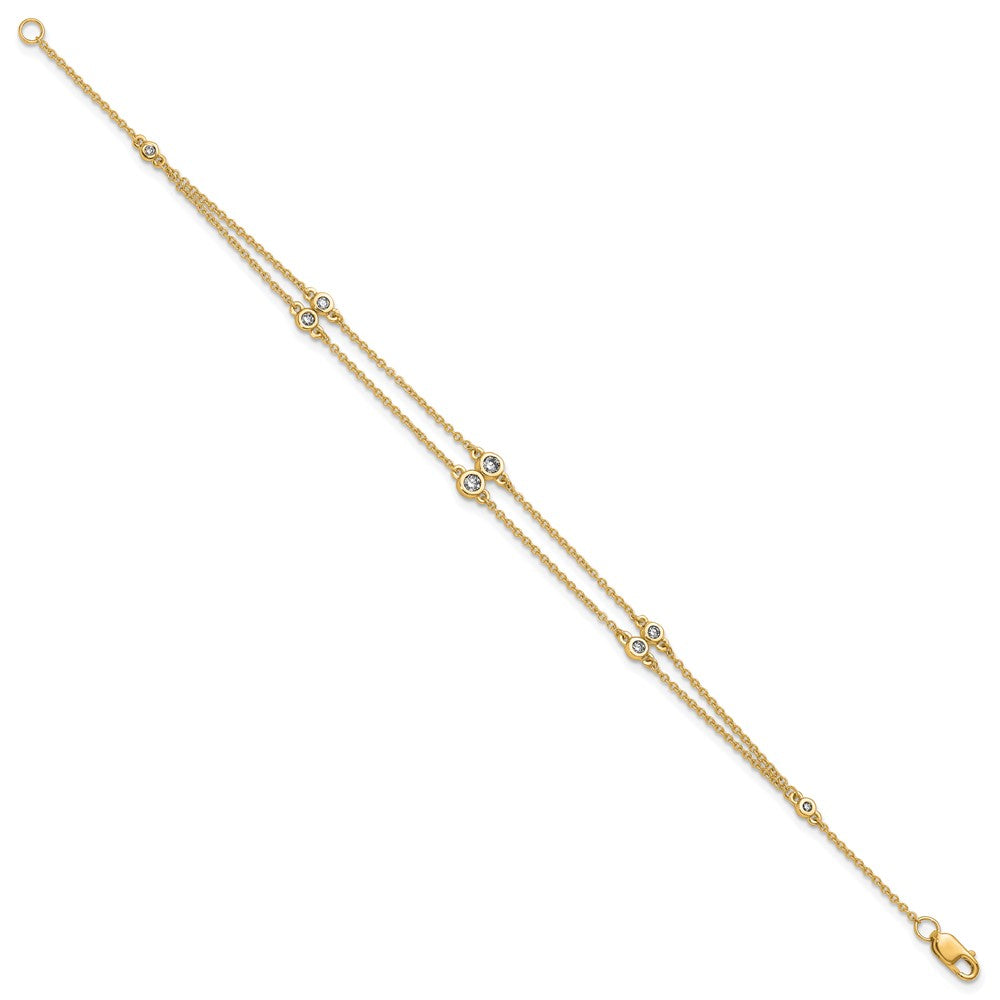 Complete 1/4 carat Diamond Multi-Station Double Strand Bracelet - WBC