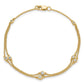 Complete 1/4 carat Diamond Multi-Station Double Strand Bracelet - WBC