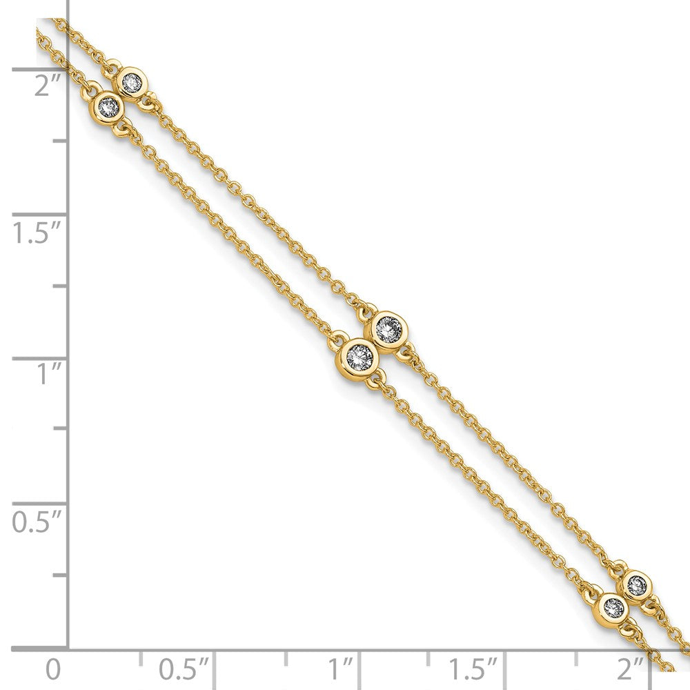 Complete 1/4 carat Diamond Multi-Station Double Strand Bracelet - WBC