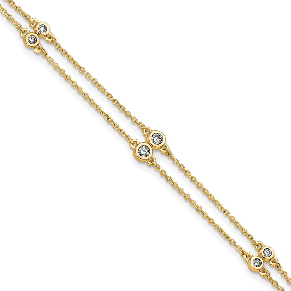 Complete 1/4 carat Diamond Multi-Station Double Strand Bracelet - WBC