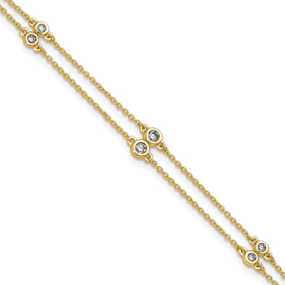Complete 1/4 carat Diamond Multi-Station Double Strand Bracelet - WBC