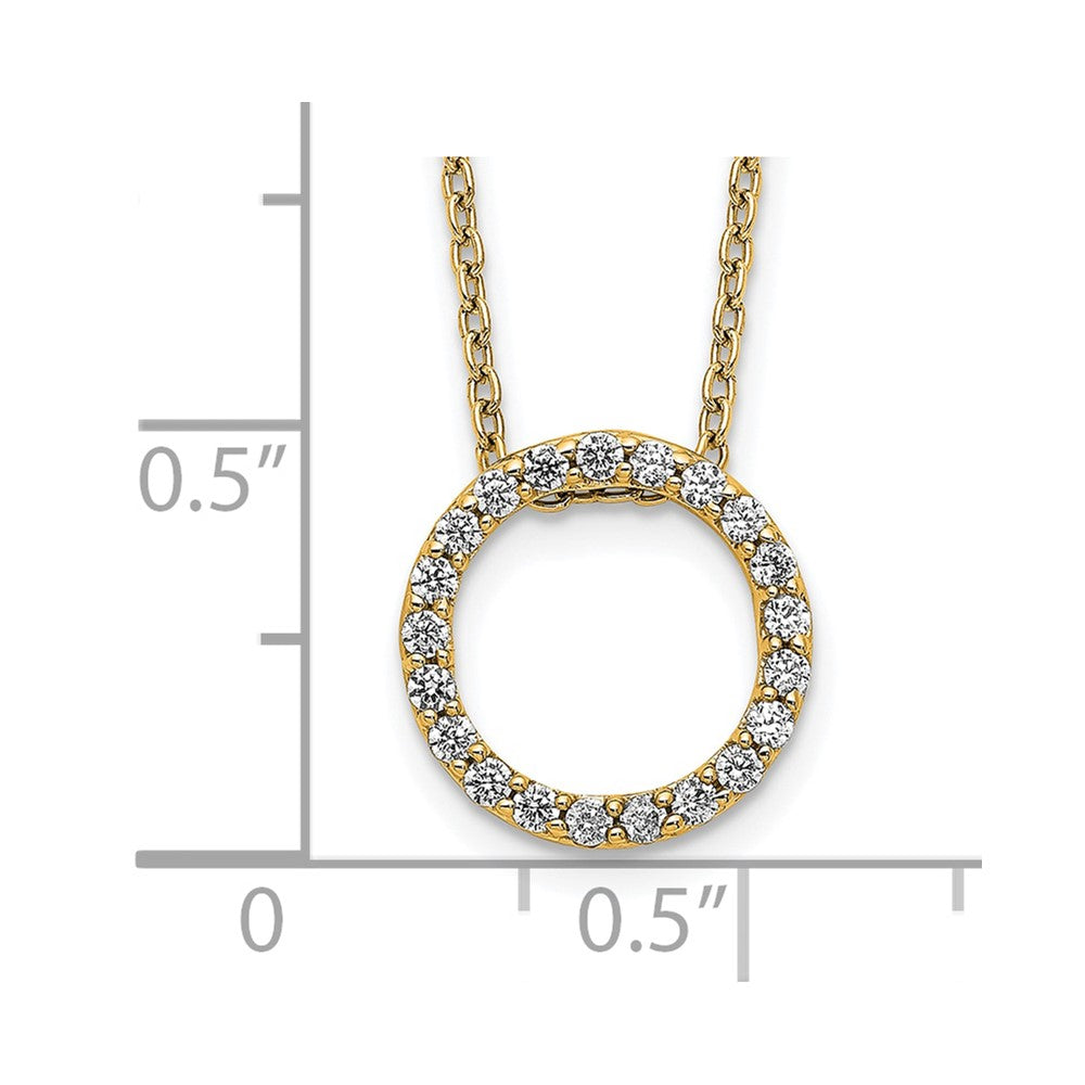 Polished 1/4 carat Diamond Circle Necklace - WBC