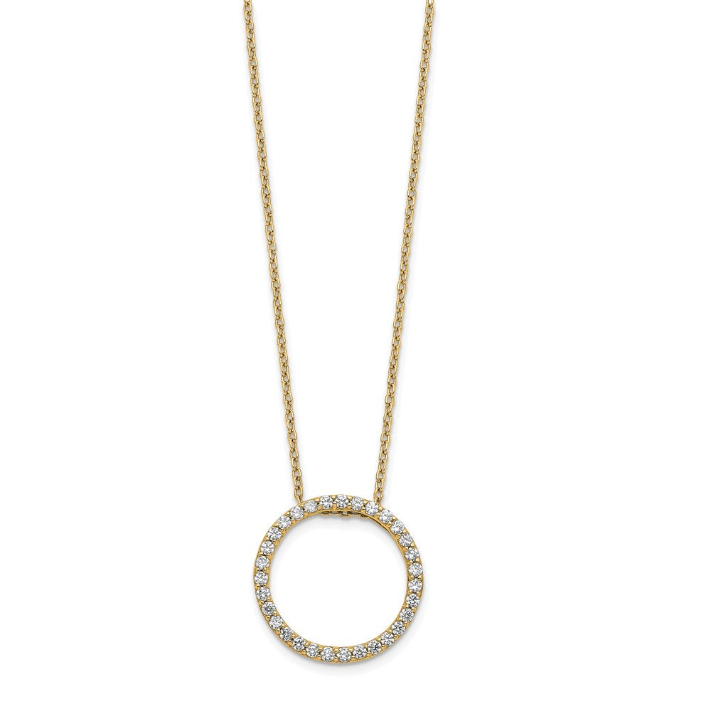 Polished 1/2 carat Diamond Circle Necklace - WBC