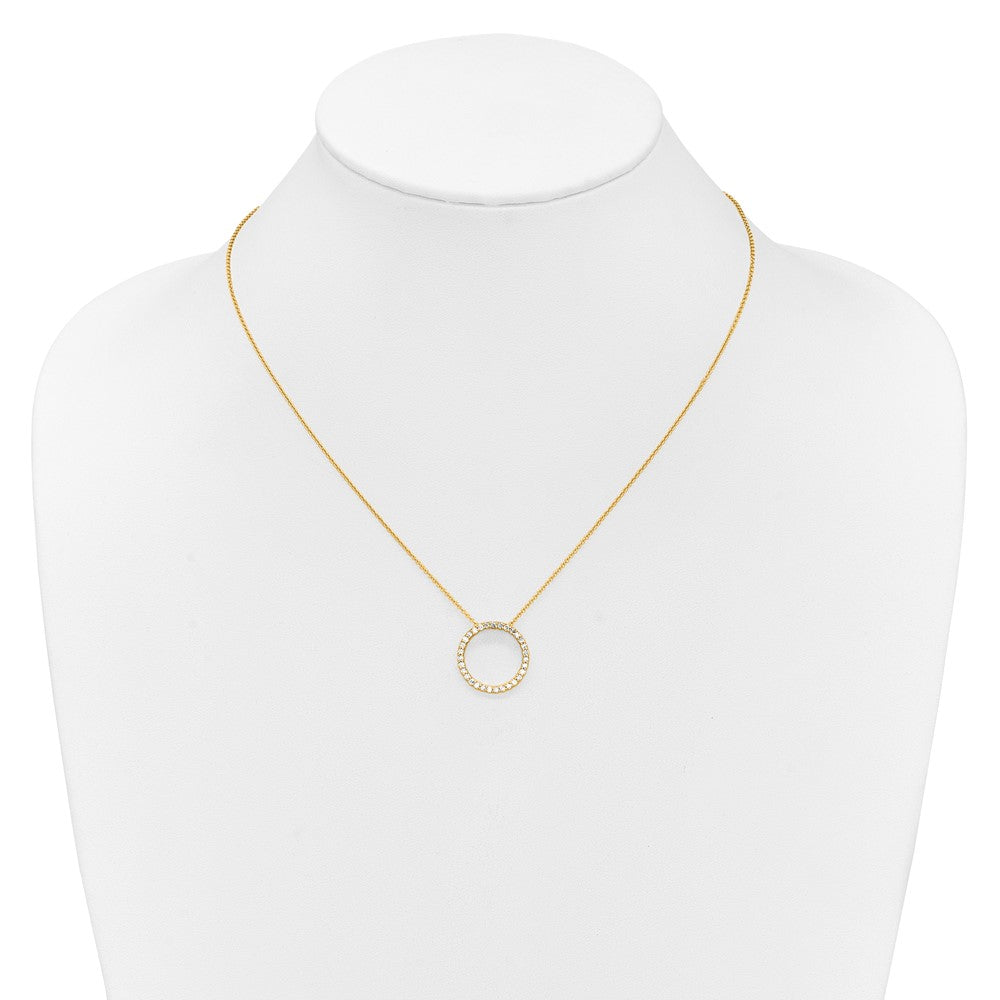 Polished 1/2 carat Diamond Circle Necklace - WBC