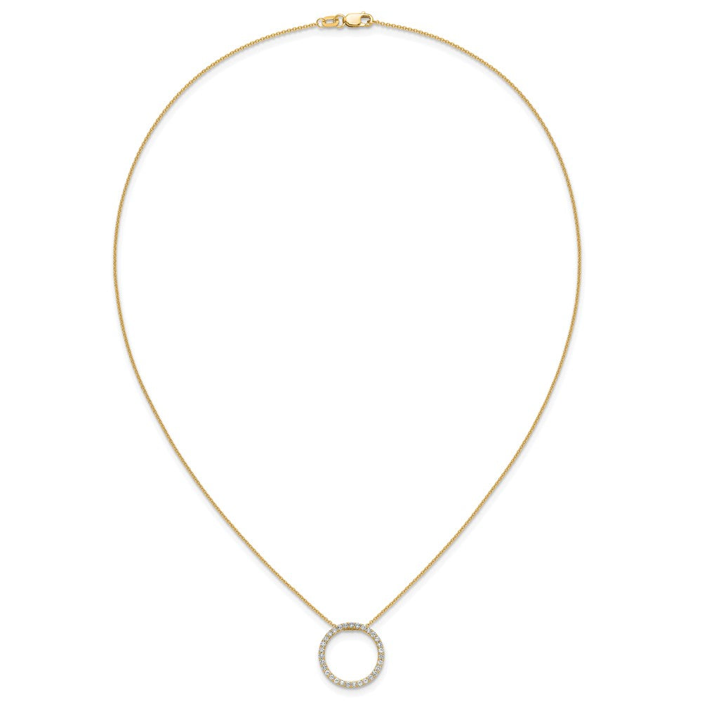 Polished 1/2 carat Diamond Circle Necklace - WBC