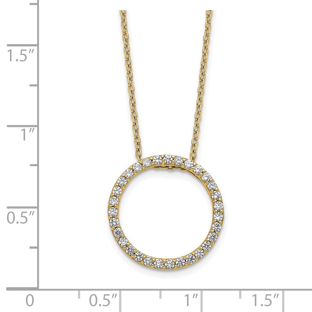Polished 1/2 carat Diamond Circle Necklace - WBC