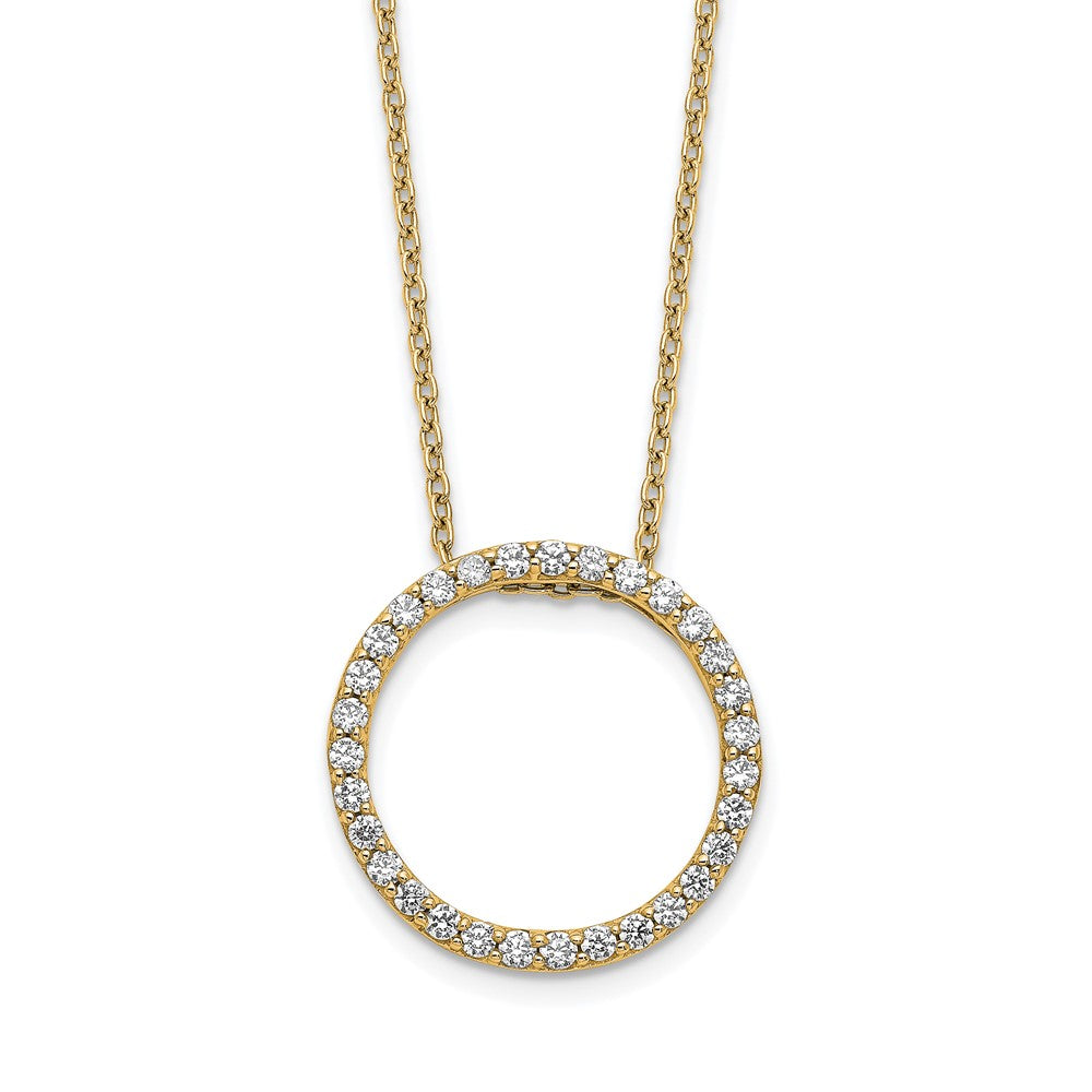Polished 1/2 carat Diamond Circle Necklace - WBC