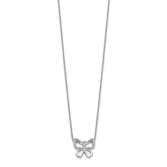 1/10 carat Diamond Butterfly Necklace - WBC