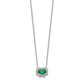 Diamond and Oval Emerald Fancy East-West Necklace - WBC