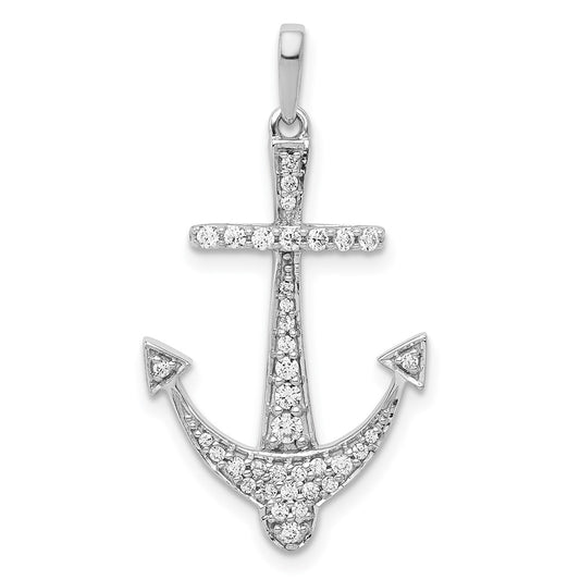 1/4 carat Diamond Anchor Pendant - WBC
