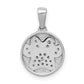 Diamond Paw Print in Circle Pendant - WBC