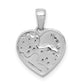 Diamond Paw Prints Heart Pendant - WBC