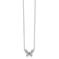 1/3 carat Diamond and Turquoise Butterfly Necklace - WBC
