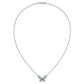 1/3 carat Diamond and Turquoise Butterfly Necklace - WBC